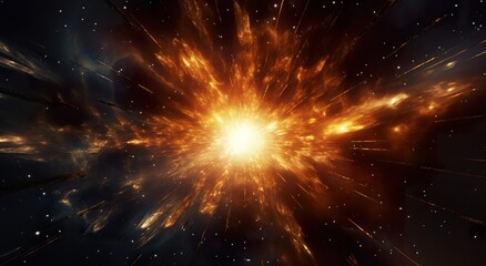 Fototapeta na wymiar star explosion at outer space, galaxy burst background, abstract cosmos wallpaper