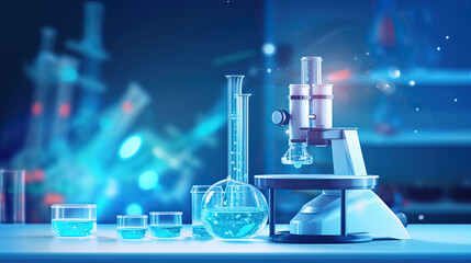 Science laboratory items for research in the room