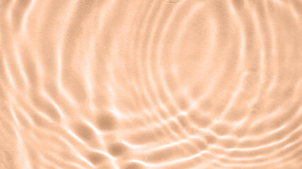 Background with color of the year -2024. Abstract nature textured background, water waves in the pool with sun reflection, clear water. Web banner