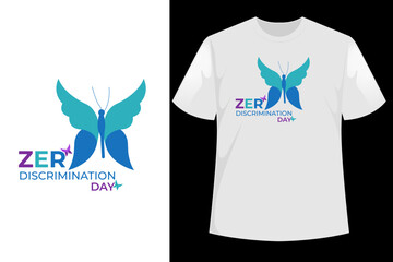 Zero discrimination day Essential T-Shirt design - obrazy, fototapety, plakaty