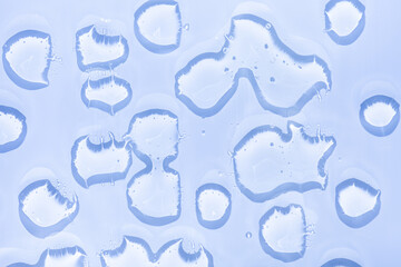 Cream water gel cosmetic lubricant  background transparent smudge blue-gray cooling lotion