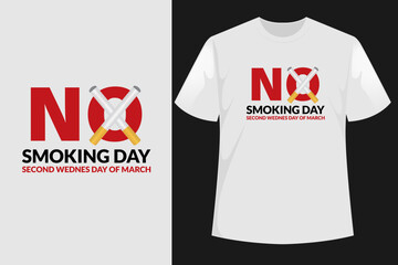 concept of no smoking and World No Tobacco Day t shirt design
