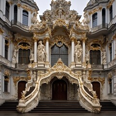 Fototapeta premium Very nice baroque architecture images Generative AI
