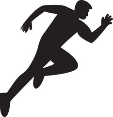 Running man silhouette eps vector