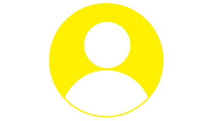 人物ピクトグラム　シルエット　アイコン 上半身アバター　丸囲み	