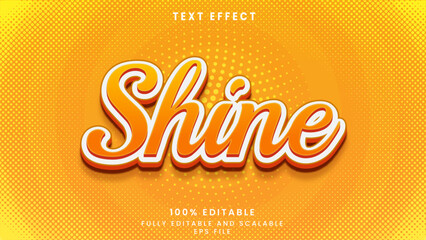 Shine editable text effect	

