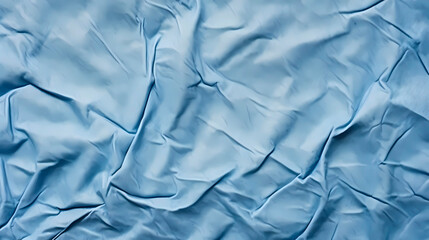 Blue crumpled paper as background.