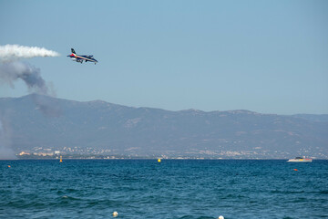 Esibizione delle Frecce Tricolore al Poetto di Cagliari, Sardegna