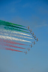 Esibizione delle Frecce Tricolore al Poetto di Cagliari, Sardegna