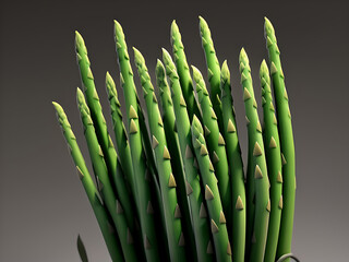 fresh and healthy green asparagus food. ai generated