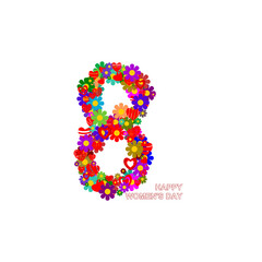 Happy Women's Day. Women's Day Flower icon isolated on transparent background
