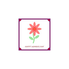 Happy Women's Day. Women's Day Flower icon isolated on transparent background