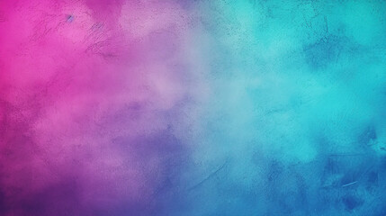 Purple blue green abstract background. Gradient. Toned colorful concrete wall texture. Magenta teal background with space for design.