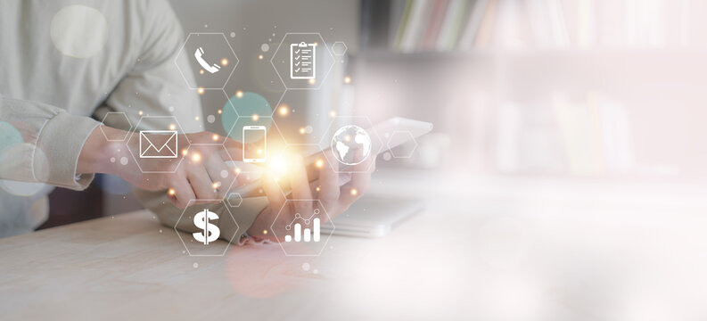 person use document  planning the business plans and analyse  profitability of working companies with digital augmented reality graphics for project manager working on laptop and update business plan