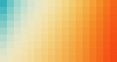 Abstract yellow orange grainy gradient background tiles texture color gradient noise texture retro banner design