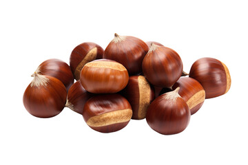 Obraz premium Chestnuts isolated on white background