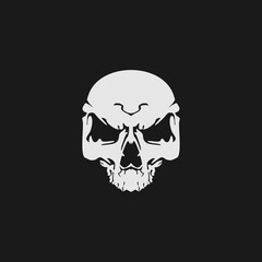 Cool skull logo. Skull vector illustration.