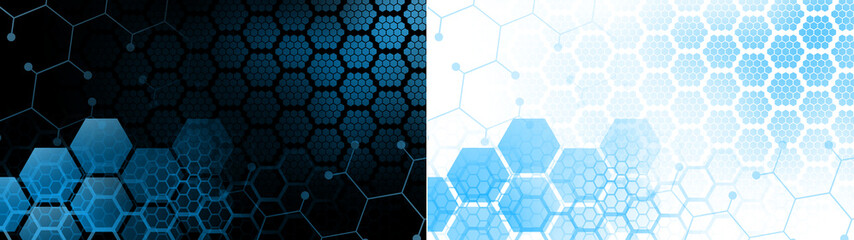 Fototapeta premium hexagon blue futuristic modern design with transparent background