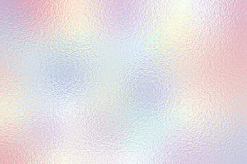 Aura background. Gradient aurora style. Gradation ombre y2k. Soft crystal texture. Light pink, purple, blue, green, yellow design for print. Groovy foil. Iridescent metal effect. Vector illustration © Omeris