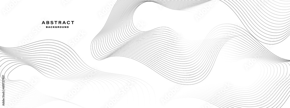 Poster abstract white background with contour lines. digital future technology concept. vector illustration