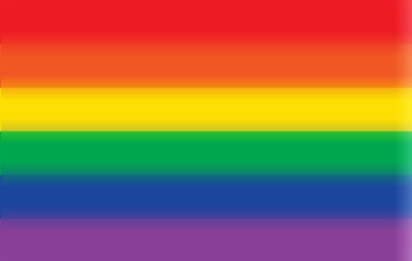 The LGBT flag's colors include purple, blue, green, yellow, orange, and red.