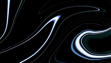 Fototapeta premium Abstract fluid 3d render holographic iridescent neon curved wave in motion dark background. Gradient design element for banners, backgrounds, wallpapers and covers.