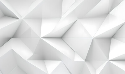 Sharp White Triangles, Clean white triangular 3D shapes, Modern Concept Art, Generative AI