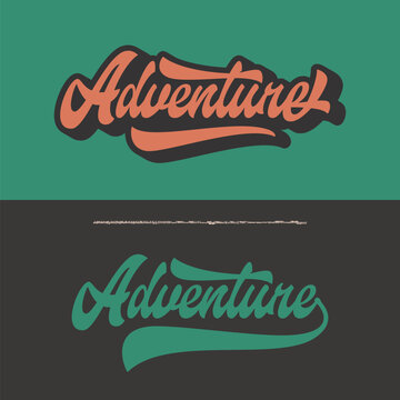 Adventure. Original Brush Script Font. Vector