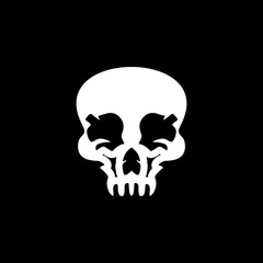 Cool skull logo. Skull vector illustration.