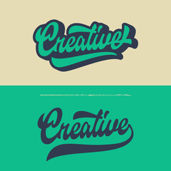Creative. Original Brush Script Font. Vector
