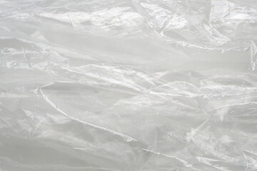 transparent plastic bag texture on white background