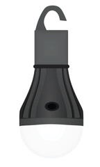 Black portable bulb. vector illustration