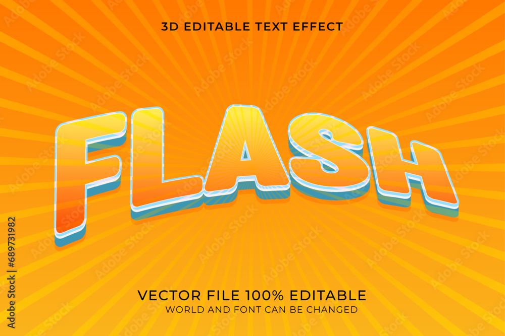 Fototapete flash text style effect and template