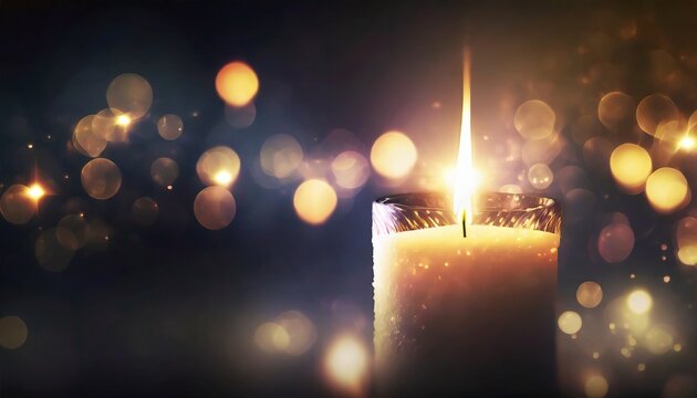 Candle Background with Space for text for christmas, relgious, memorial or condolence 
