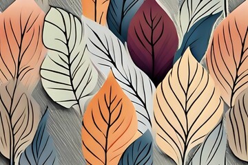 seamless pattern with leaves, leaf, flower, floral, wallpaper, vector, texture, art, illustration, nature