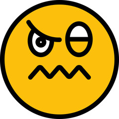 Naklejka premium Angry Face Emoji
