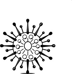 Healthcare Virus Vintage Outline Icon In Hand-drawn Style