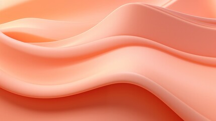 Soft peach fabric folds background. Peach Fuzz Color of the Year 2024.