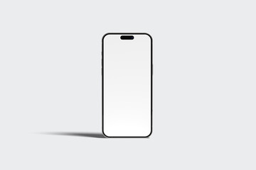 Blank phone mockup isolated on a white background
