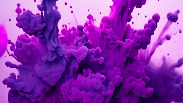 A bright explosion of purple ink