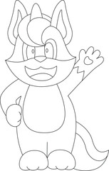 Fox Unicorn Animal Vector Graphic Art Illustration