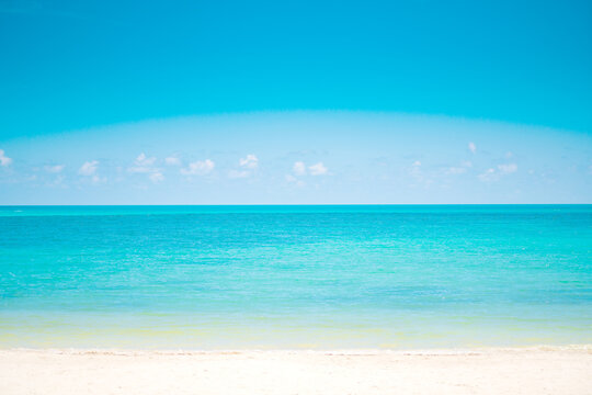 Panorama beautiful sea with blue sky and cloud