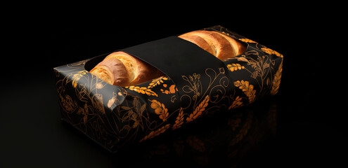 Bakery branding mockup, Bread packaging presentation.