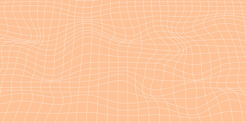 Color of the year, Peach Fuzz swatch wireframe background 3d effect