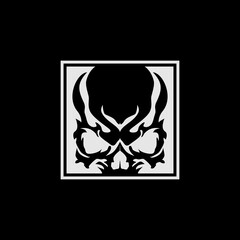 Cool skull logo. Skull vector illustration.
