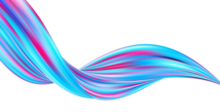 3d Wave Liquid shape color background. © Rogatnev