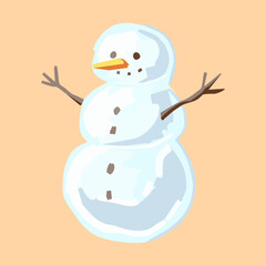 happy vector snowman