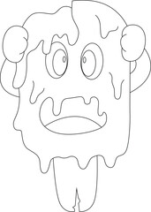 Ice cream Popsicle Halloween Vector Graphic Art Illustration