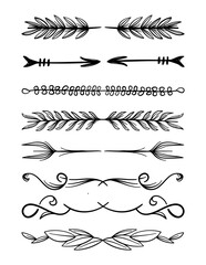 Dividers collection in hand drawn style