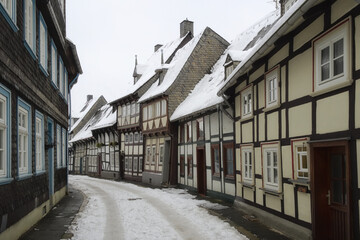 Goslar - Altstadt im Winter, Niedersachsen, Deutschland, Europa
